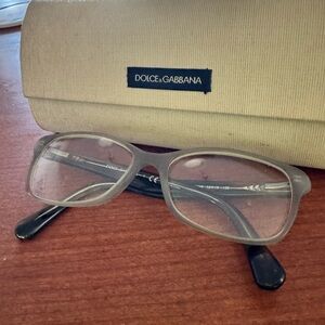 Dolce & Gabbana Gray and Tortoise Shell Non Prescription Glasses